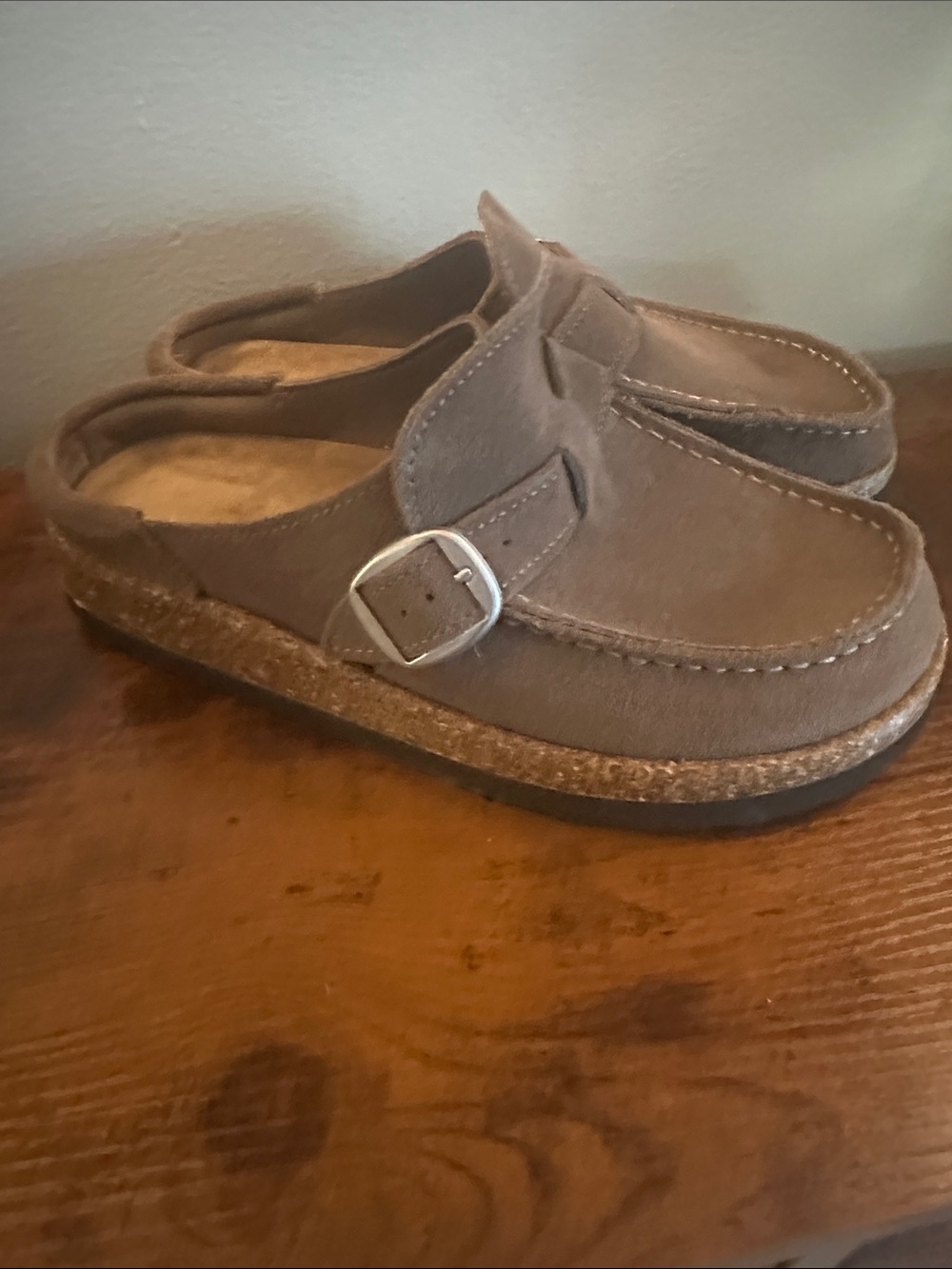 Project 62 women’s  Taupe Suede Slip-On Clog with Buckle